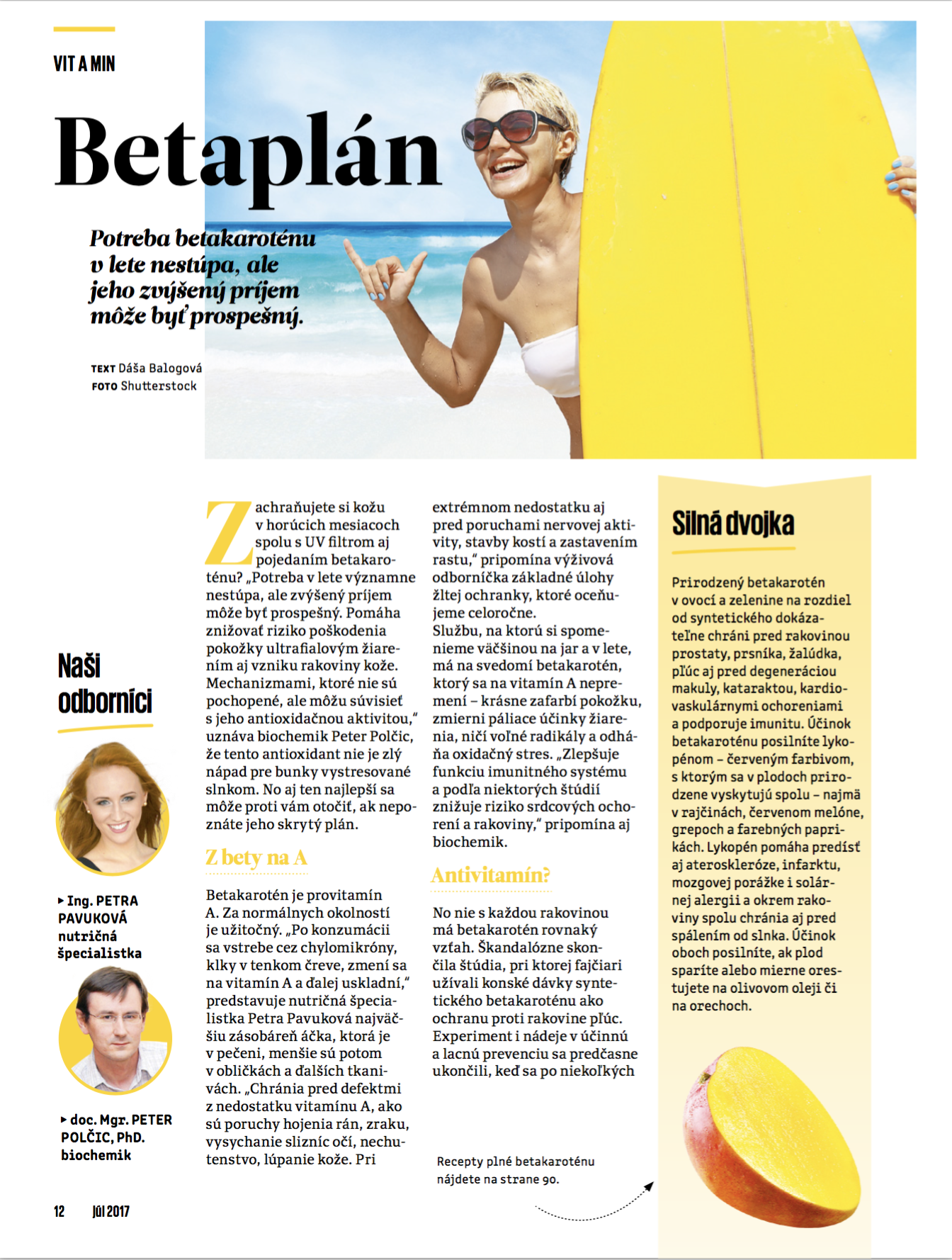 betakaroten v lete